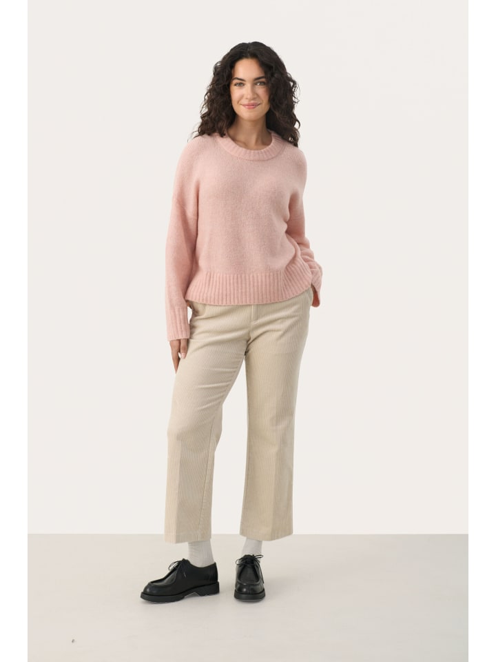 

Вязаный свитер LulyaPW, прямого кроя, серебристо-розового цвета PART TWO