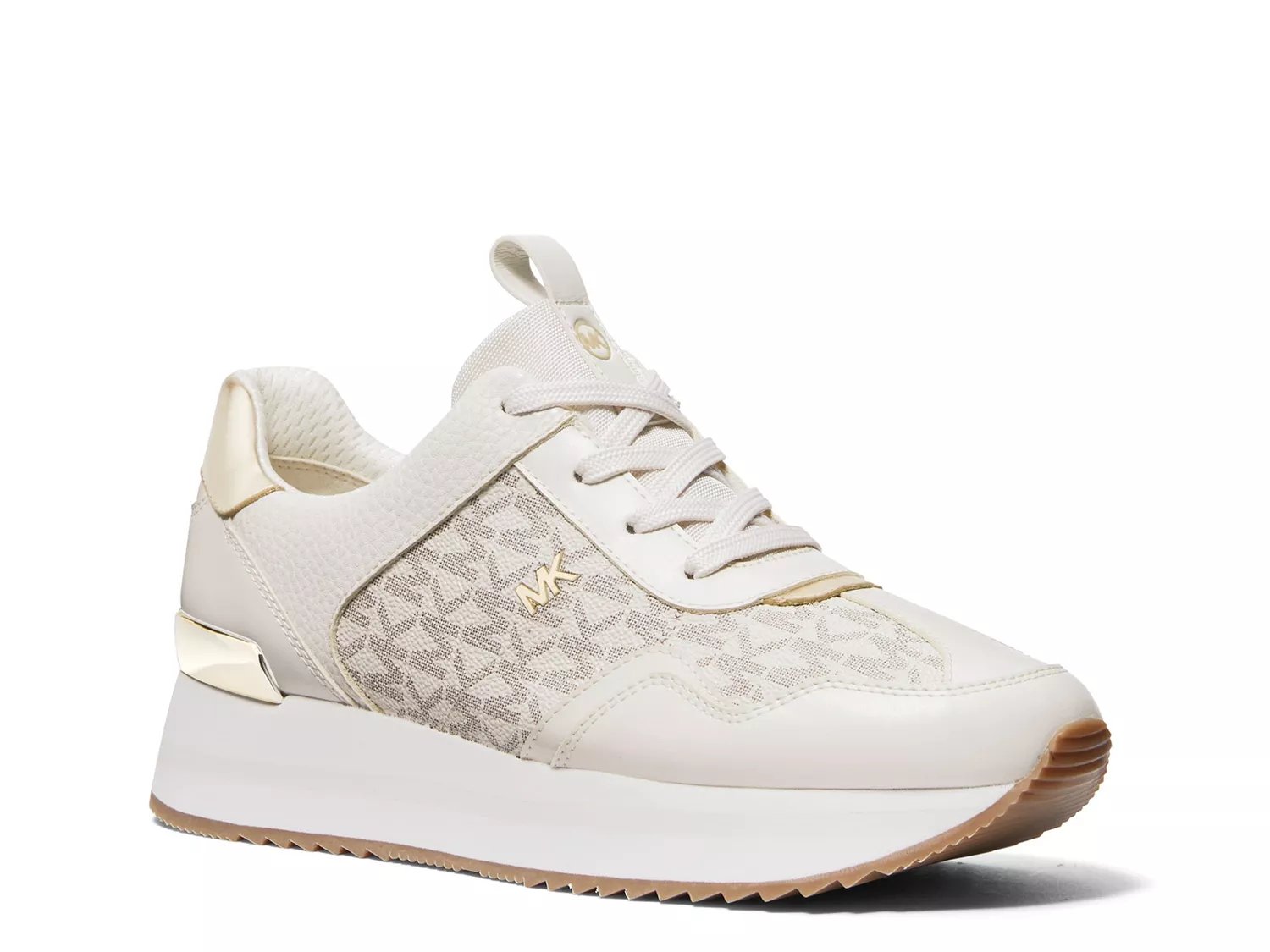Кроссовки Michael Michael Kors Raina Trainer Sneaker, Off White/Gold Metallic
