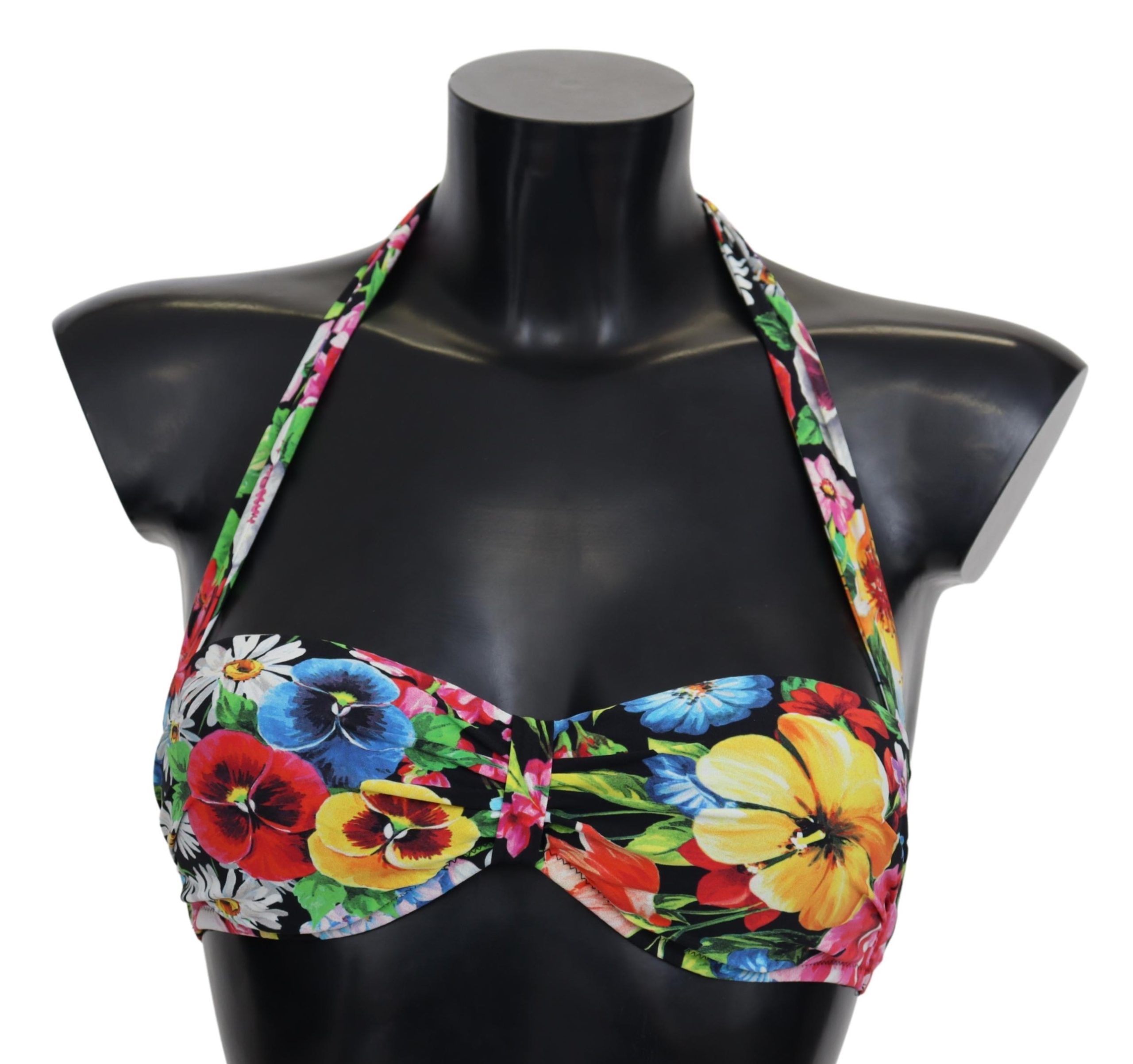 Верх бикини высокого класса Floral Elegance Dolce & Gabbana, мультиколор
