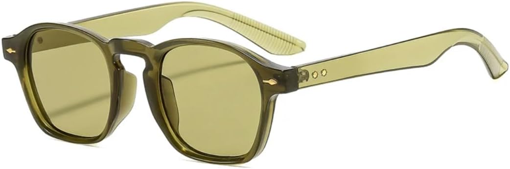 

Солнцезащитные очки для мужчин и женщин - защита UV400 - прозрачные линзы Ocean Lens Rivets Punk для занятий спортом на открытом воздухе и вождения DSVIGF, Green Green