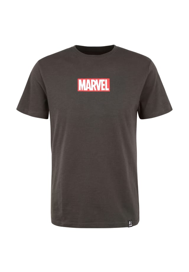 

Футболка с классическим логотипом Marvel черного цвета в неподвластном времени дизайне Re:Covered, черный