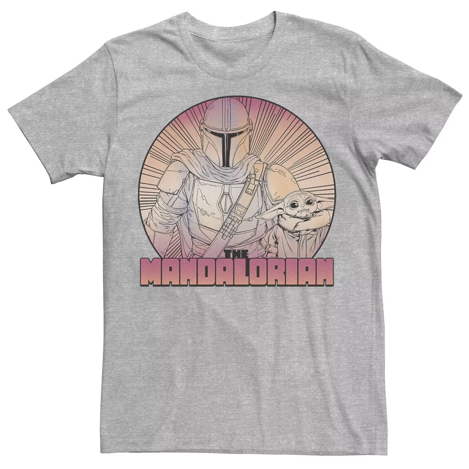 

Мужская футболка с рисунком градиента The Mandalorian The Child Star Wars