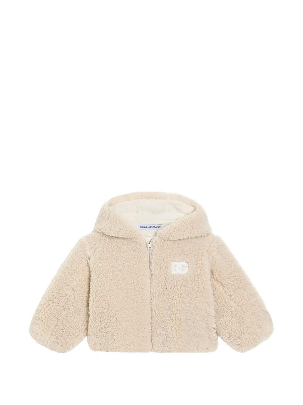 

Куртка с капюшоном и логотипом Dolce & Gabbana Kids, бежевый