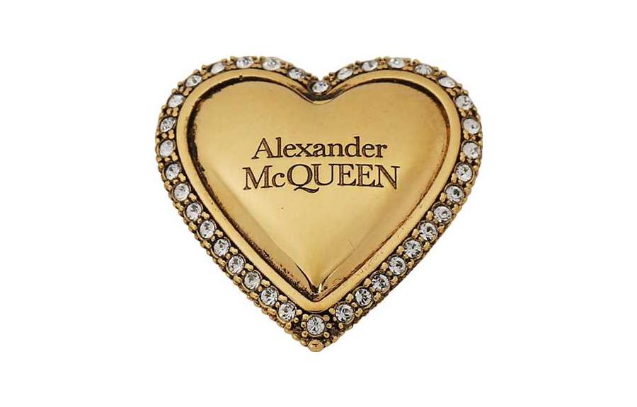 

Латунная брошь женская золотая Alexander McQueen