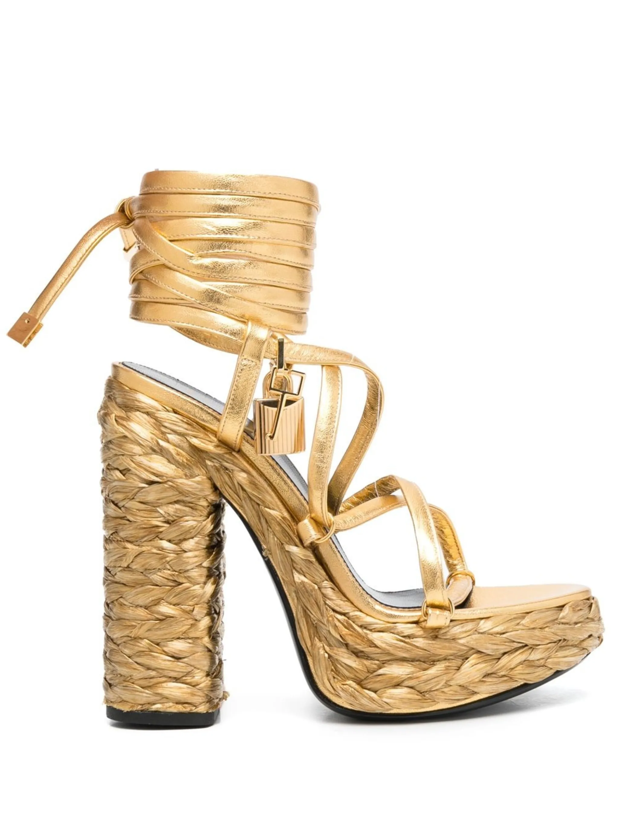 Босоножки на платформе Tom Ford, золотистый