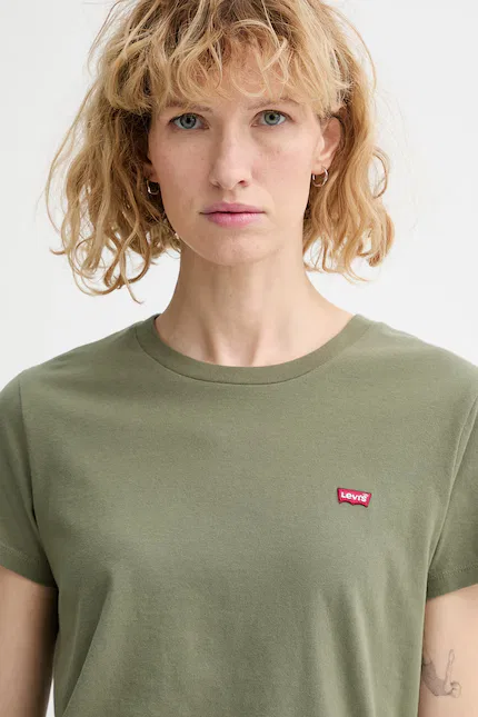 Футболка хлопковая PERFECT Levi's, зеленый — фото 4