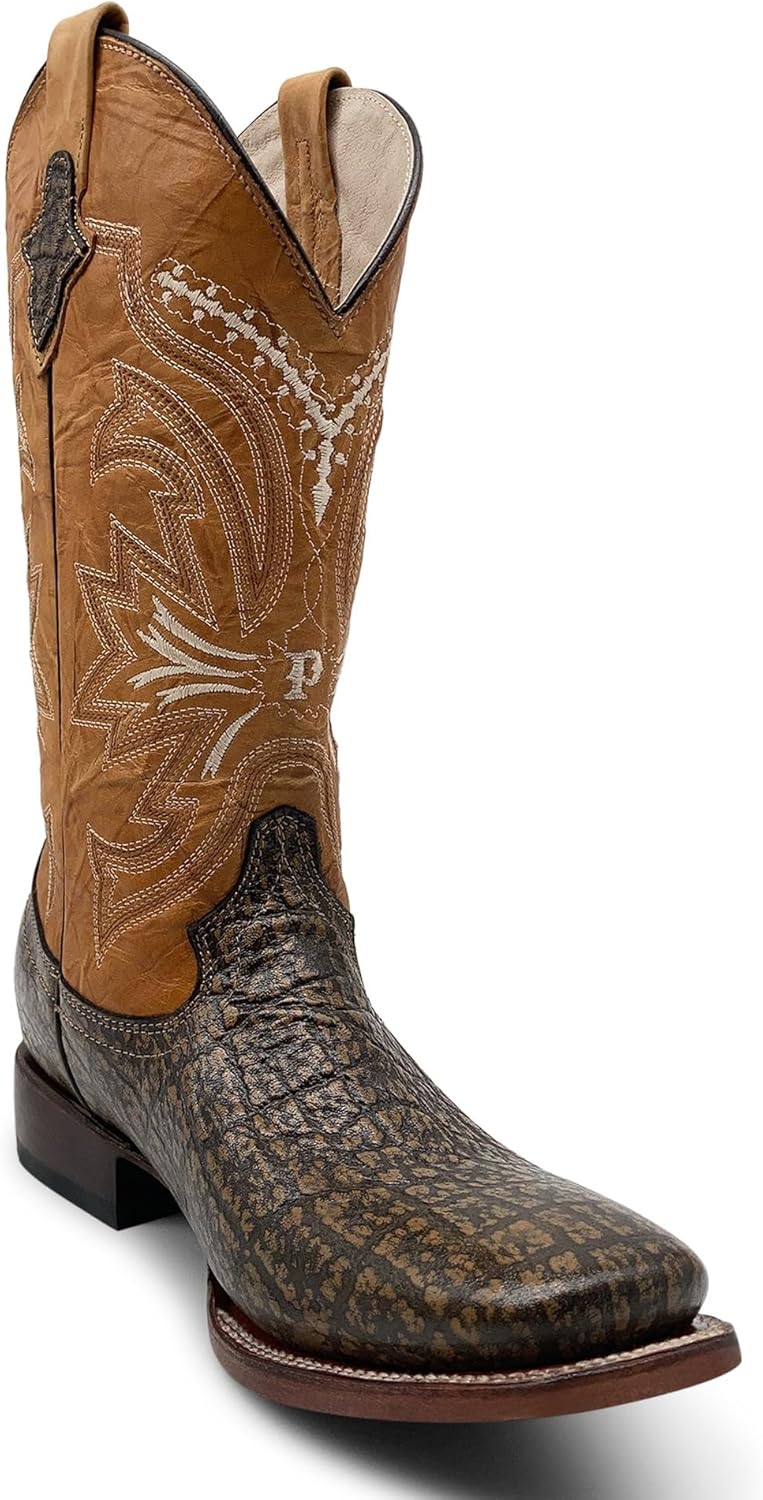 

Мужские ковбойские сапоги в западном стиле с принтом слона и квадратным носком The Western Shops, Orix