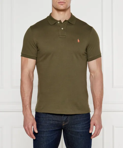 

Футболка поло Slim fit Polo Ralph Lauren, зеленый