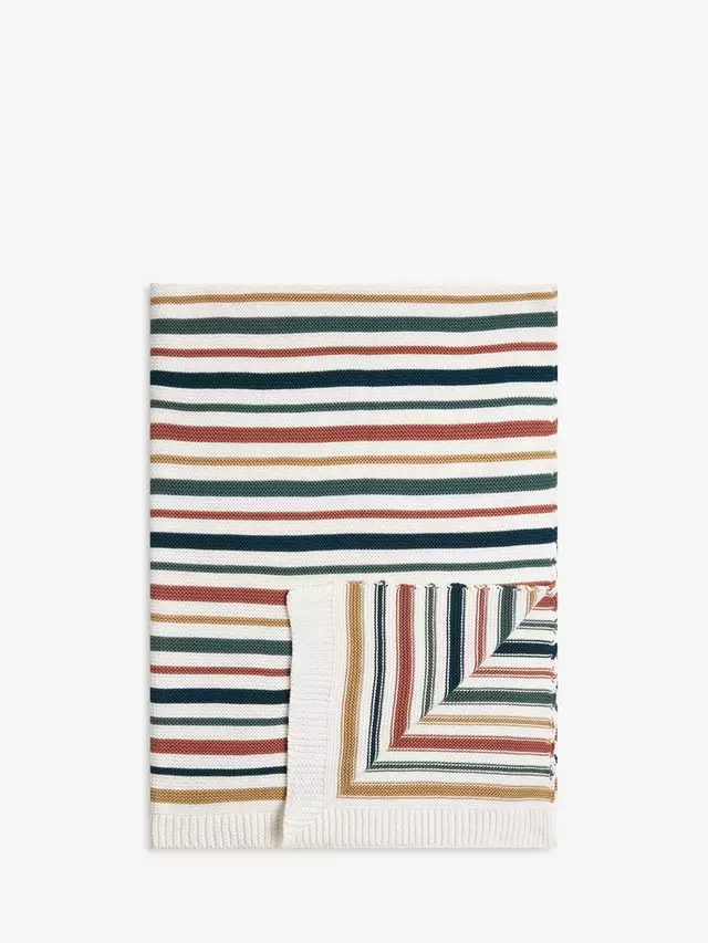 

Плед John Lewis Kids' Stripe Pure Cotton Knitted