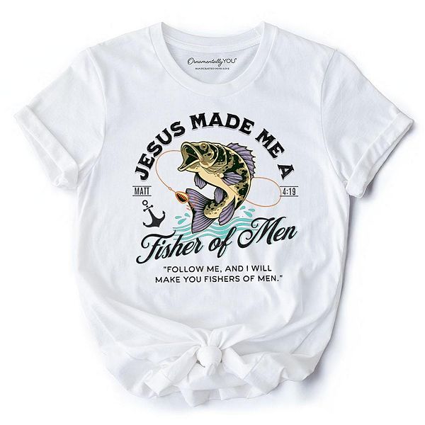 

Футболка Fisher of men с библейским стихом Матфея 4:19 Ornamentallyyou