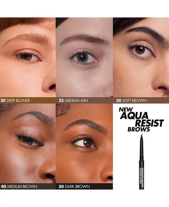 Водостойкий карандаш для бровей Aqua Resist Brow Filler Make Up For Ever, цвет 20 — фото 4