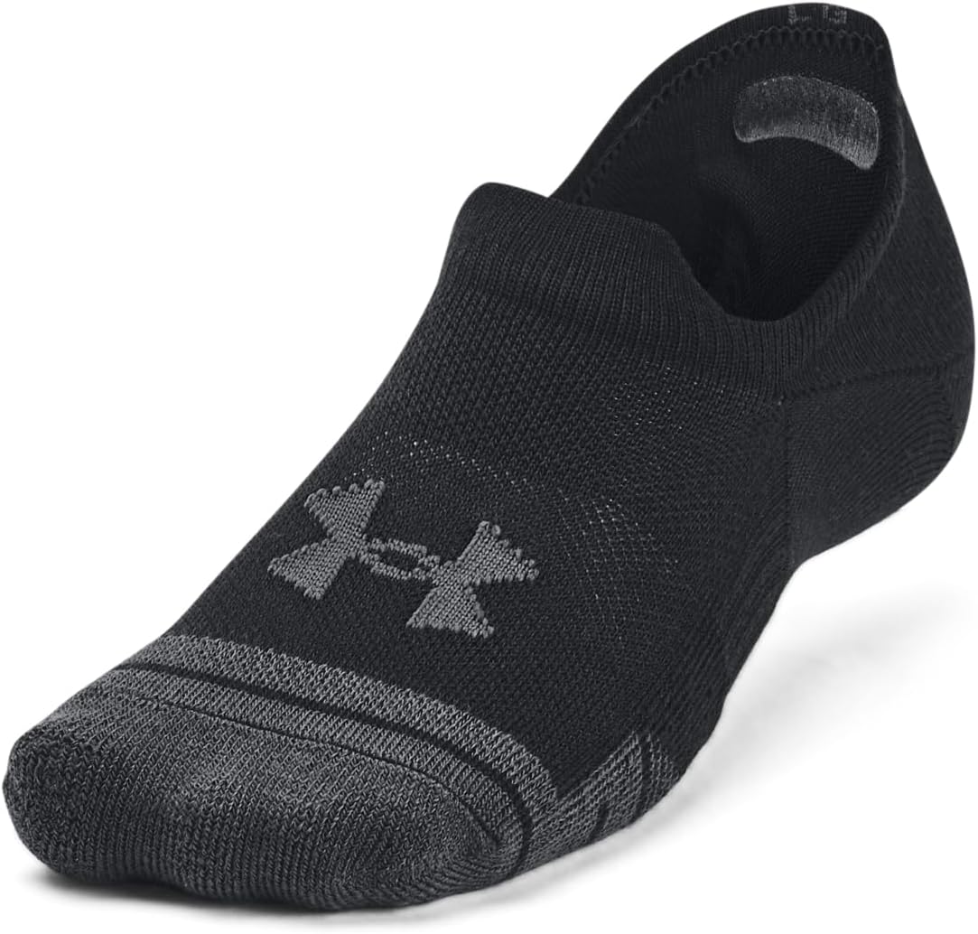 

Носки Under Armour Unisex Adult Performance Tech Pro No Show (3 шт.), Black/White
