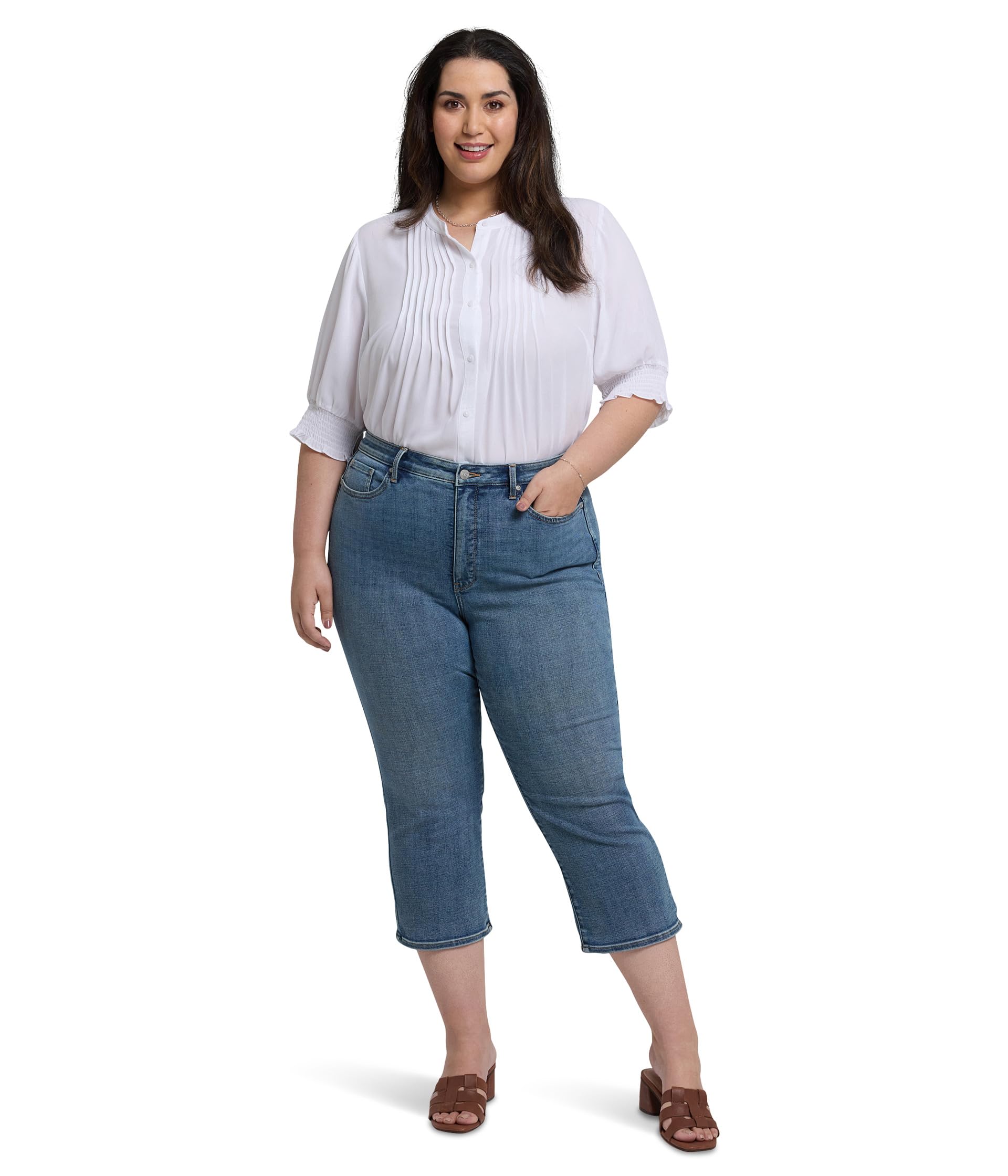 

Джинсы NYDJ Plus Joni Relaxed Capri Jeans In Majorca Bay, Majorca Bay
