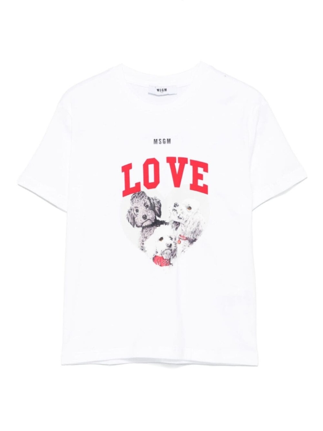 

Футболка с графическим принтом MSGM Kids, белый