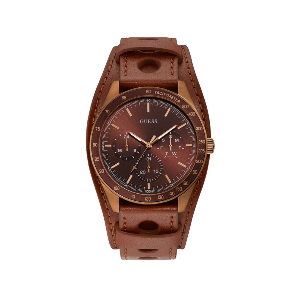 

Часы из коричневой кожи GUESS