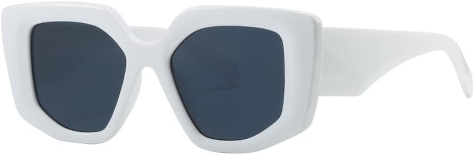 

Модные солнцезащитные очки Polygon для женщин, конфетные цвета, защита от ультрафиолета UV400, ретро-стиль, мужские солнцезащитные очки желто-зеленого цвета HVTVTLA, White Grey