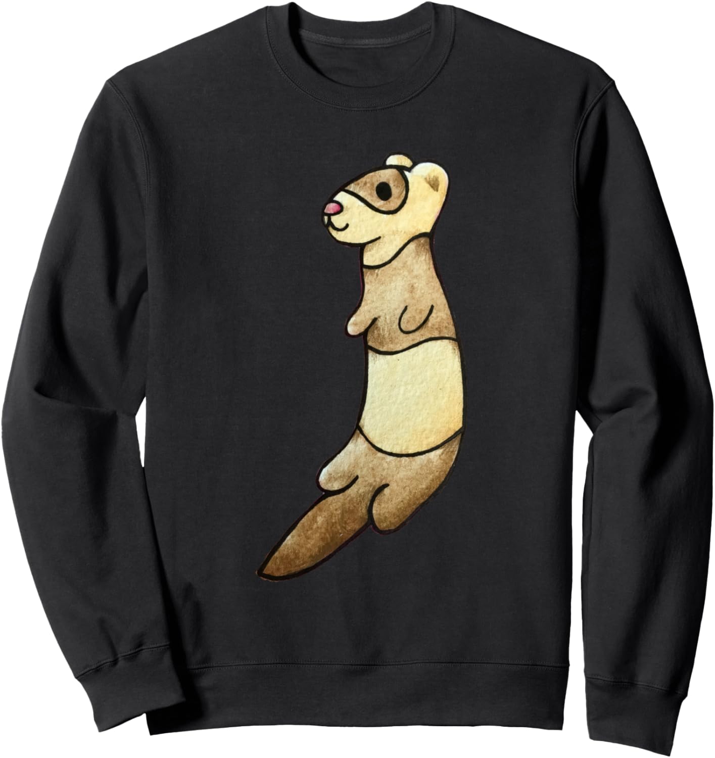 

Милый рисунок хорька, забавная толстовка с хорьком Cat Snugg, черный