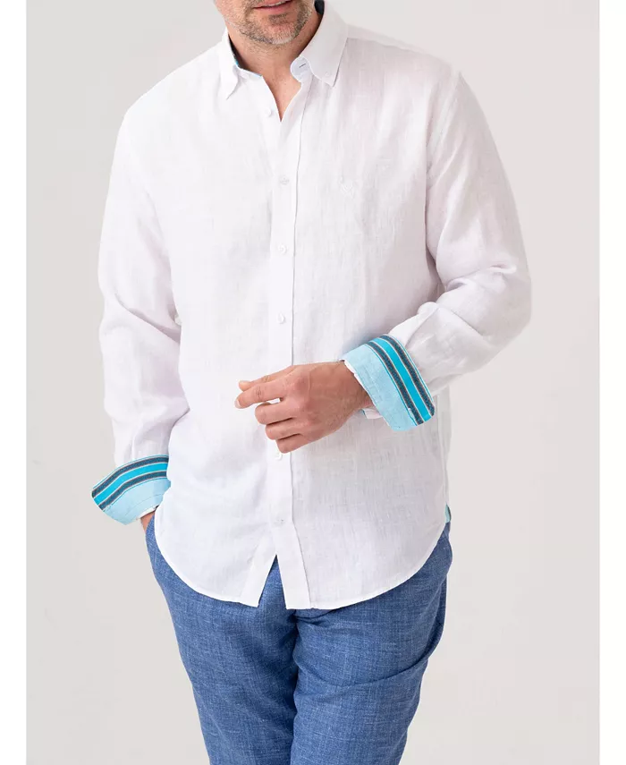 

Мужская рубашка из льна с длинным рукавом Regular Fit Koy Clothing, белый