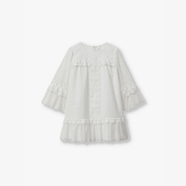 

Платье кружевное Zadie с длинными рукавами 9-13 лет Reiss, белый