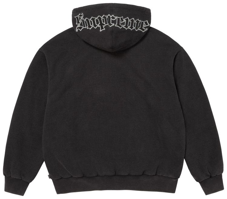 Толстовка Supreme x Chicago White Sox на молнии с капюшоном, черная — фото 2