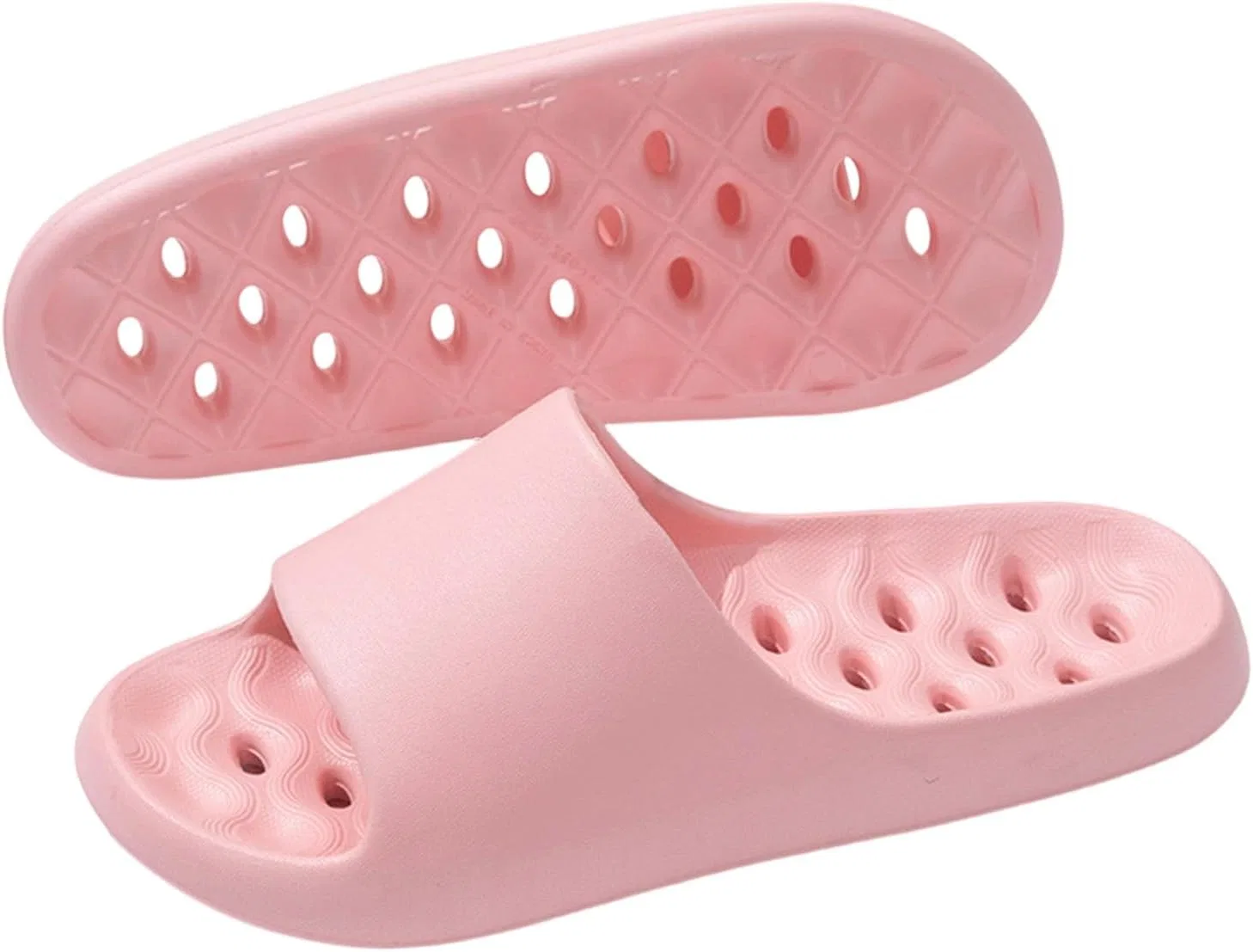 Тапочки нескользящие с дренажными отверстиями, Pink — фото 3