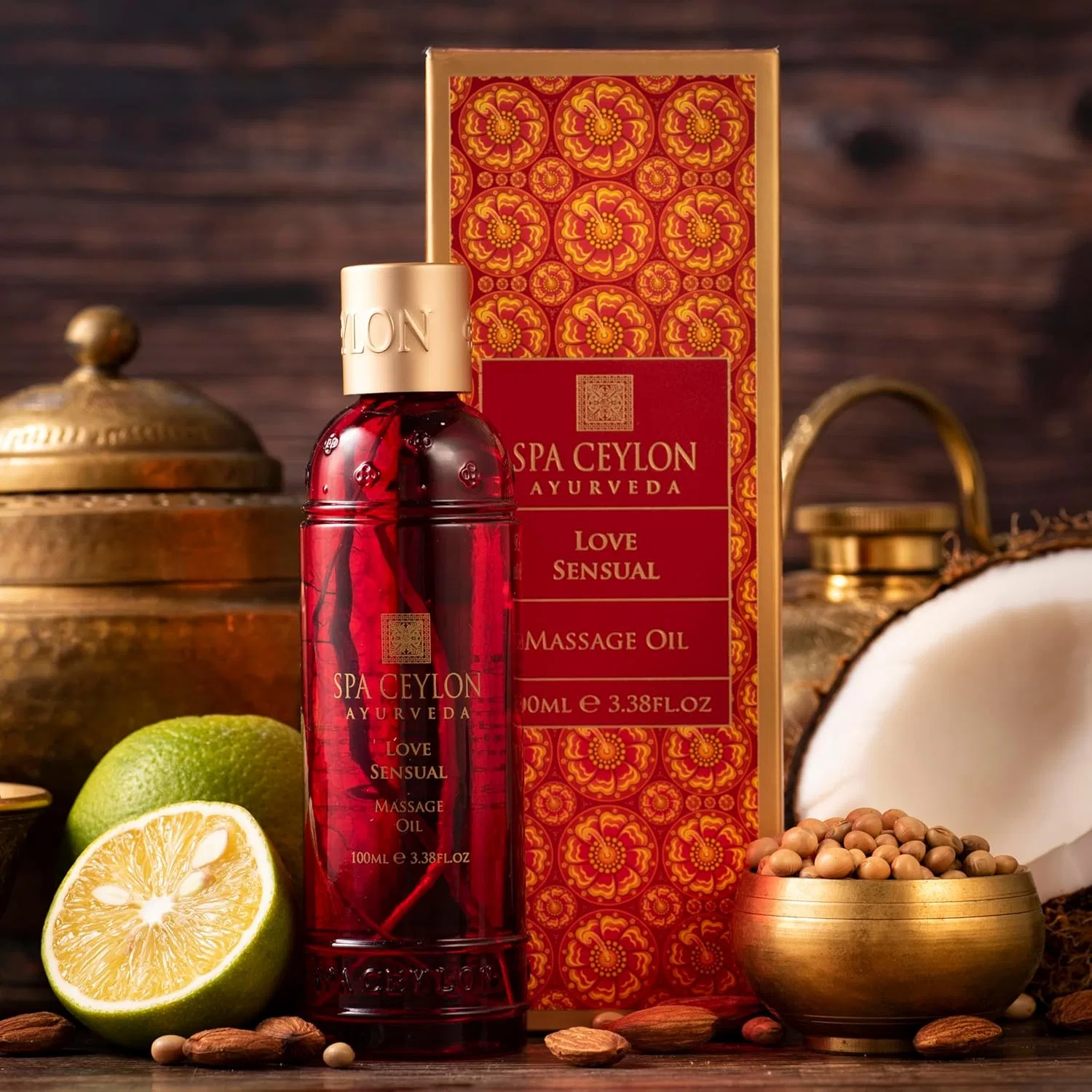 Массажное масло Love Sensual с ароматом апельсина, иланг-иланга, нероли и кардамона, SPA CEYLON, 100 мл