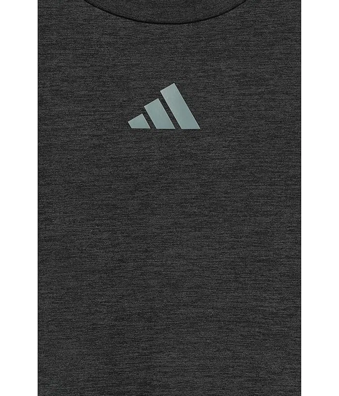 Футболка с реглан-рукавом Raglan Poly Tee Adidas Kids, Grey W Black Melange — фото 3