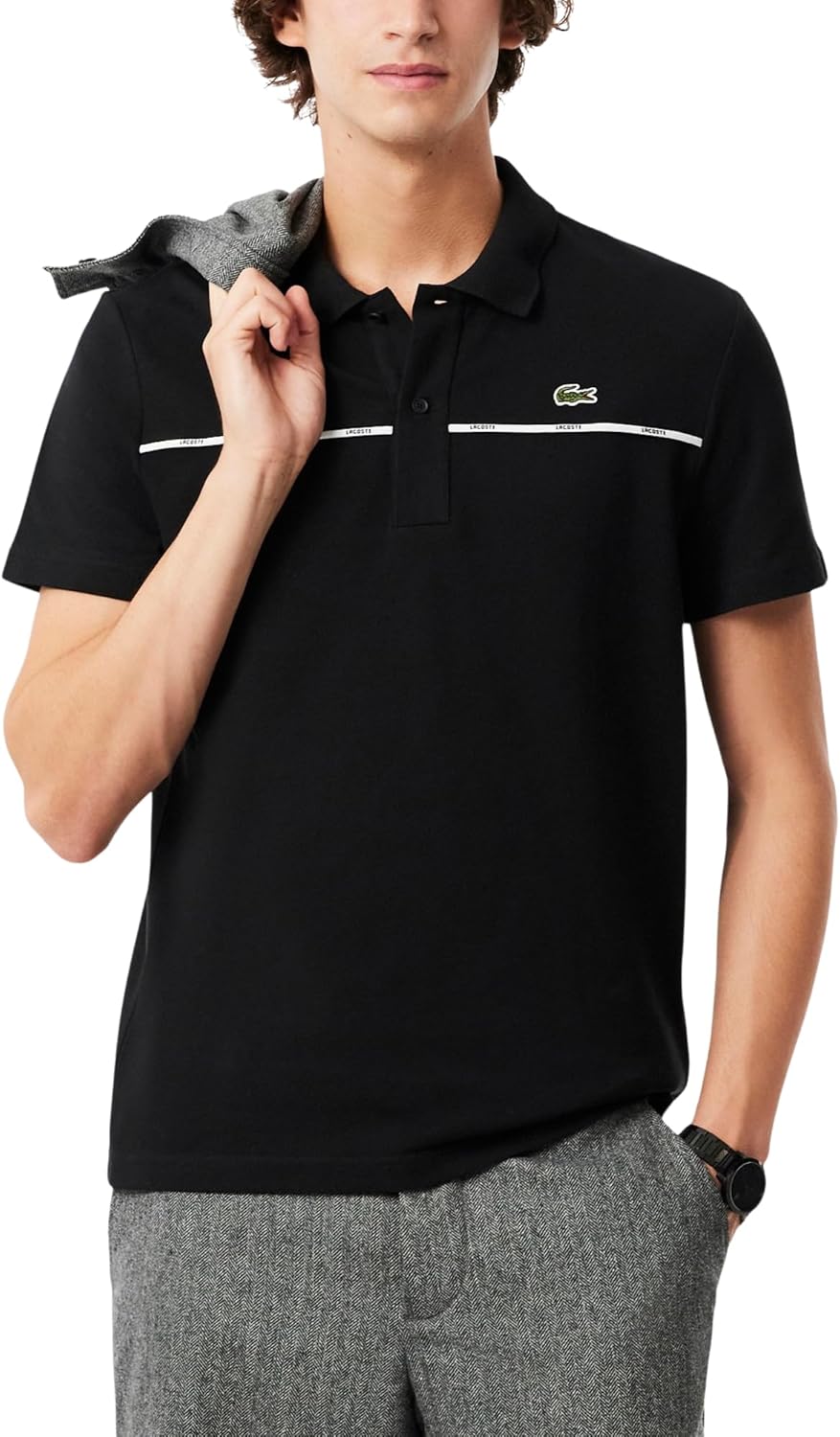 

Lacoste мужская поло Regular Fit с логотипом L.12.12, Black, Черный, Lacoste мужская поло Regular Fit с логотипом L.12.12, Black