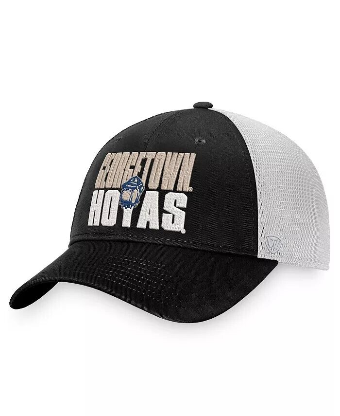 

Мужская черно-белая кепка Georgetown Hoyas Stockpile Trucker Snapback Top Of The World, черный