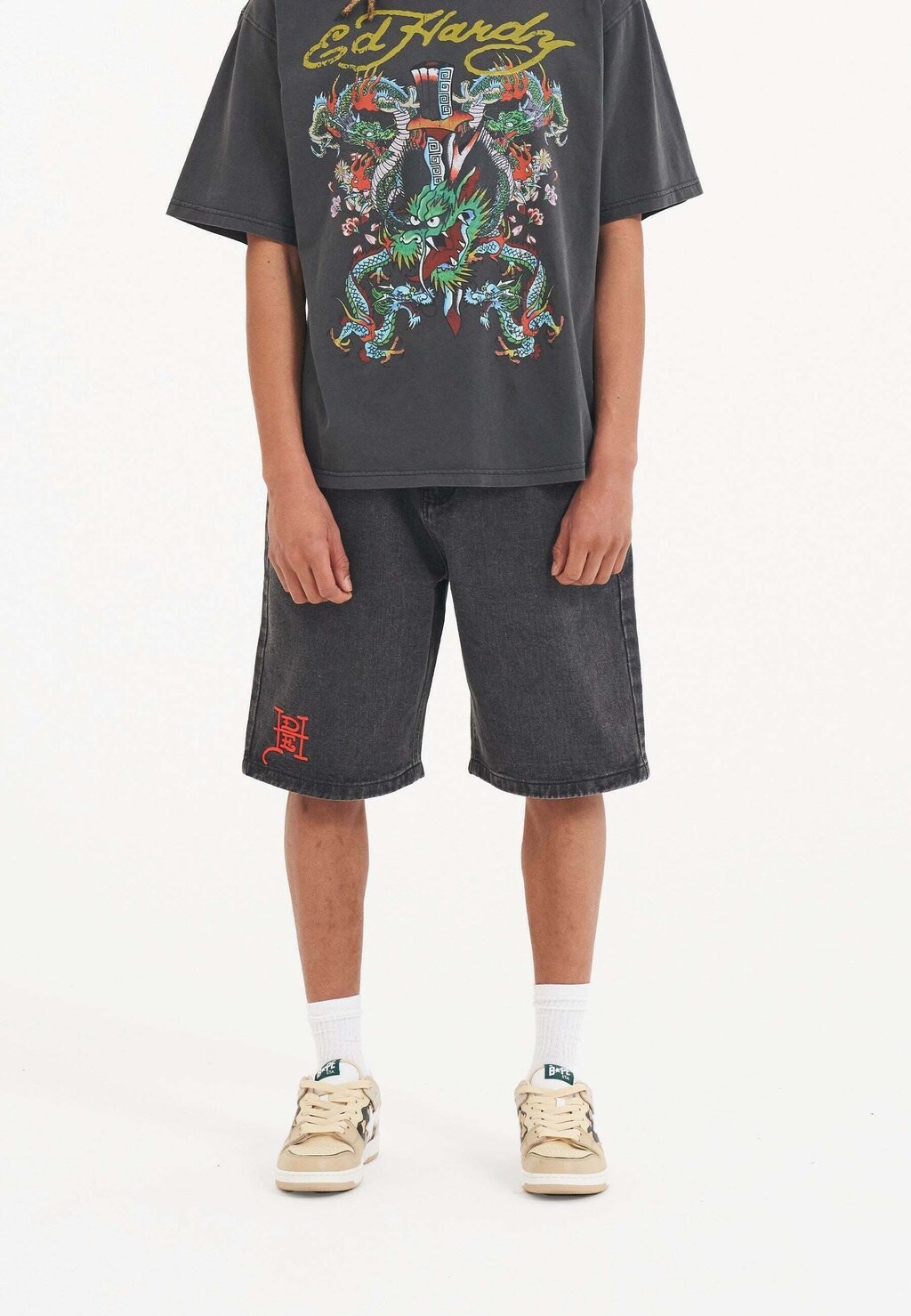 

Джинсовые шорты SNAKE Ed Hardy, серый