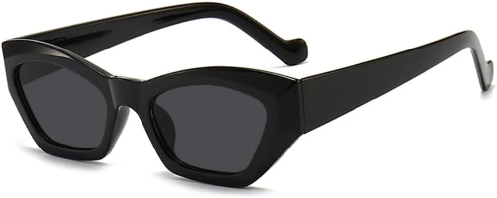 

Солнцезащитные очки с защитой от УФ-излучения UV400 | «Кошачий глаз», маленькая оправа | Линзы конфетных цветов для занятий спортом на открытом воздухе и вождения DSVIGF, Black Gray