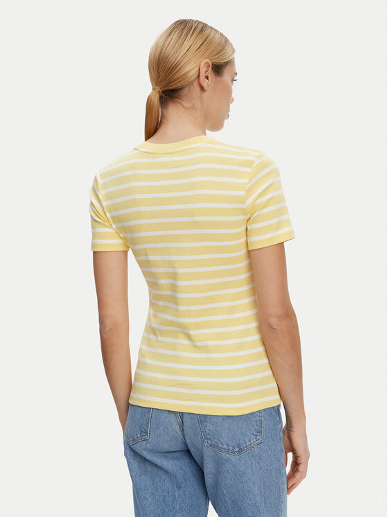 Футболка slim fit New Cody WW0WW40587 Tommy Hilfiger, желтый — фото 3