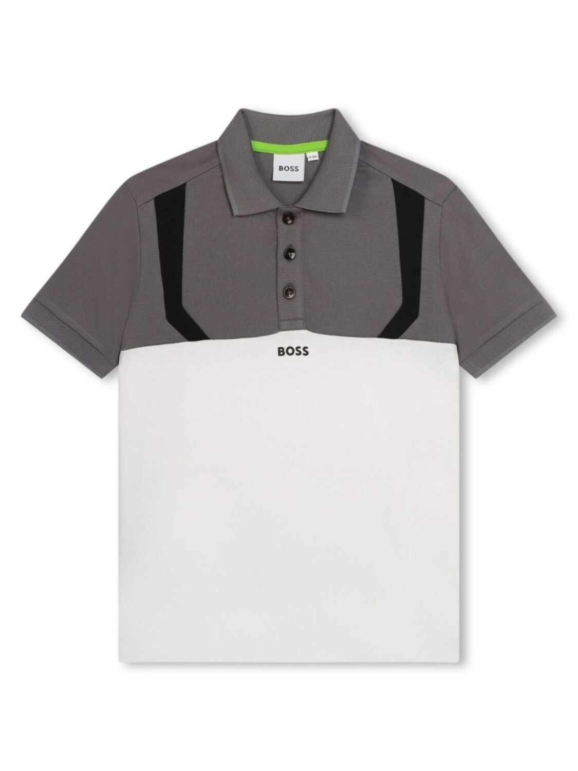 

BOSS Kidswear рубашка поло с логотипом, серый