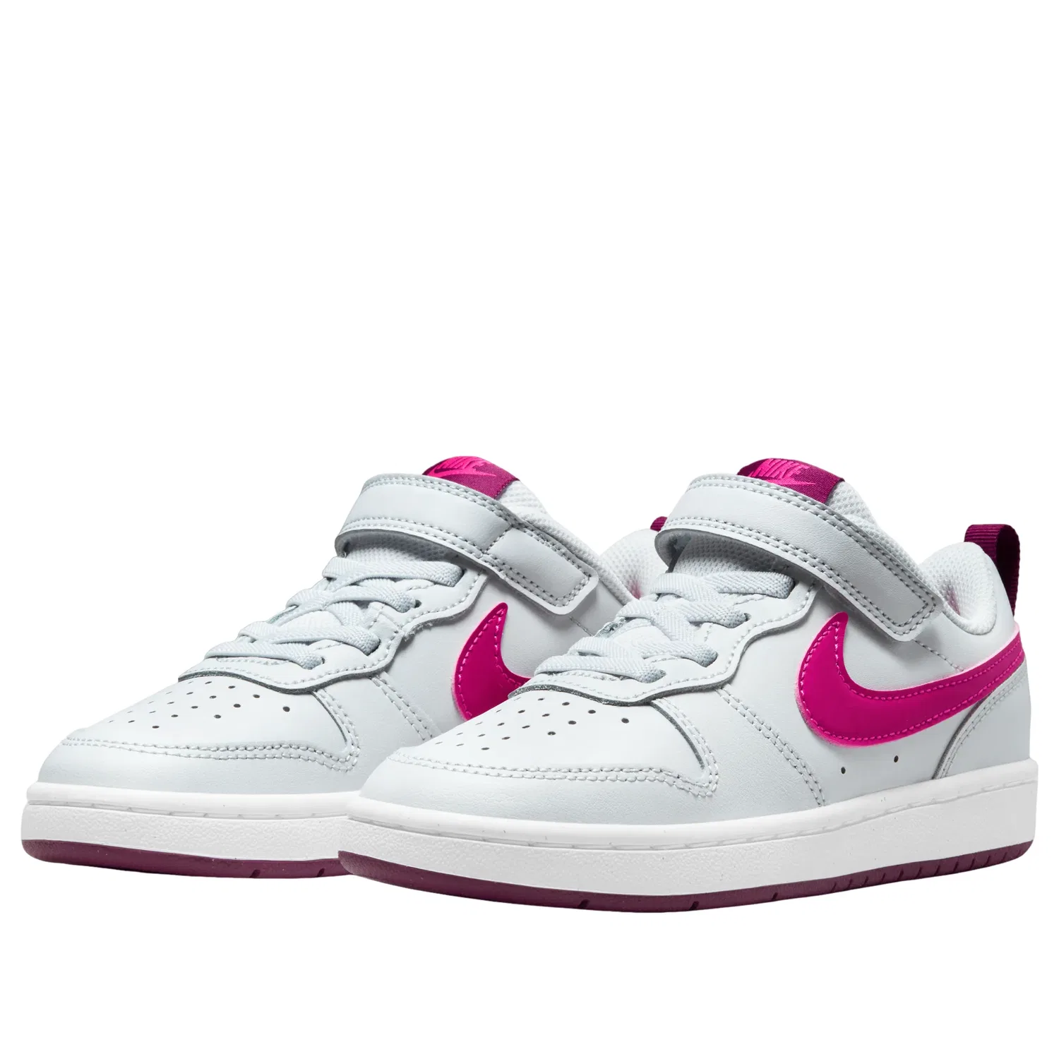 Кроссовки Nike Court Borough Low 2 'Grey Bright Pink' BQ5451-015, серый — фото 4