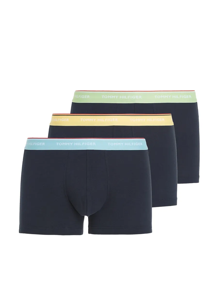 

Tommy Hilfiger Underwear Трусы "3P WB TRUNK" (3 шт. в упаковке), с эластичным поясом с логотипом, цвет Willow Grove/Sun Ray/Skyline