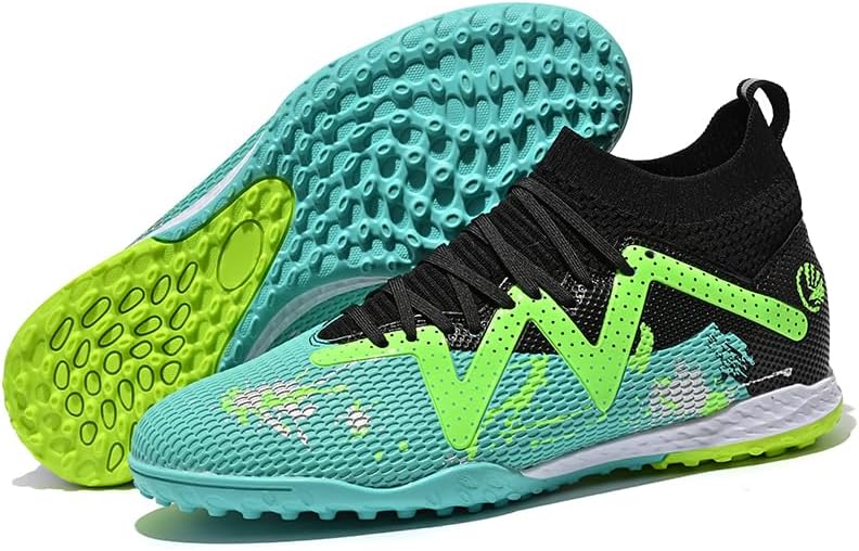 

Мужские футбольные бутсы с шипами, высокие футбольные ботинки с шипами, молодежные профессиональные спортивные футзальные кроссовки, футбольные кроссовки Generic, синий