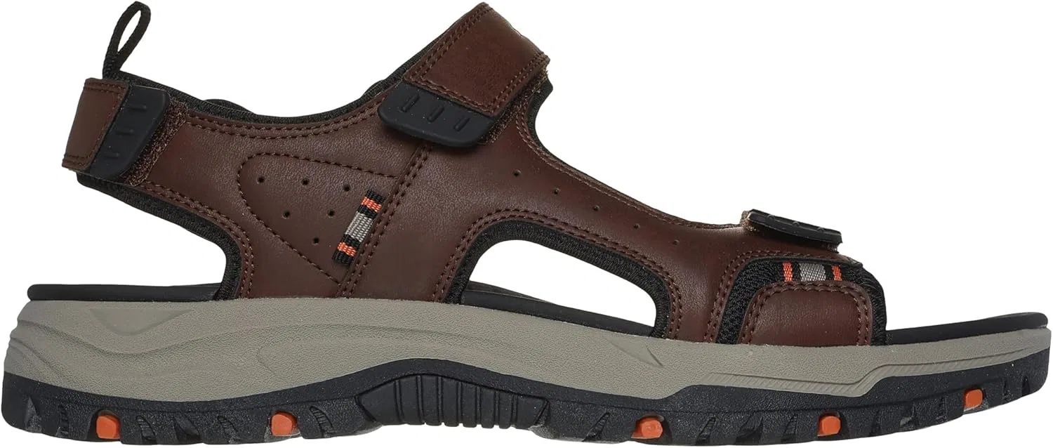 Мужские спортивные сандалии Skechers Prewitt Rigdon, Brown Black Synthetic