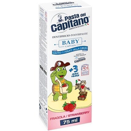 Детская зубная паста «Клубника» 75 мл для детей от 3 лет, Pasta Del Capitano — фото 3
