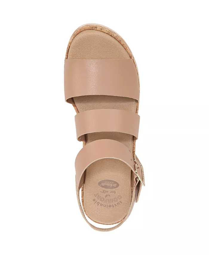 Женские платформенные сандалии-эспадрильи Once Twice Dr. Scholl's, коричневый — фото 4
