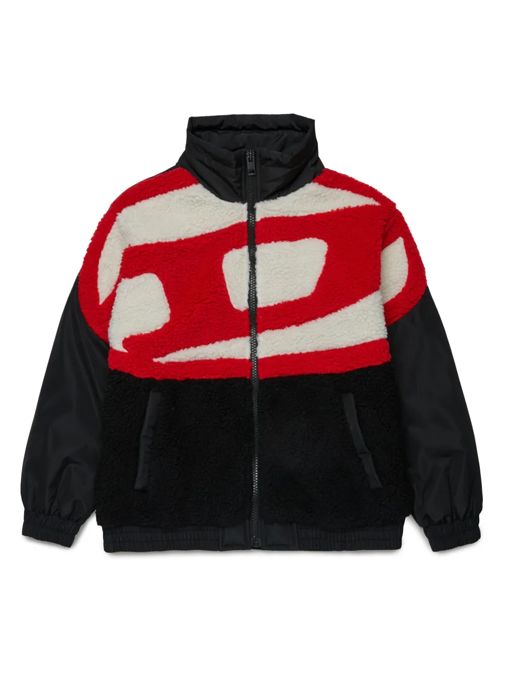 Бомбер Oval D со вставками Diesel Kids, черный