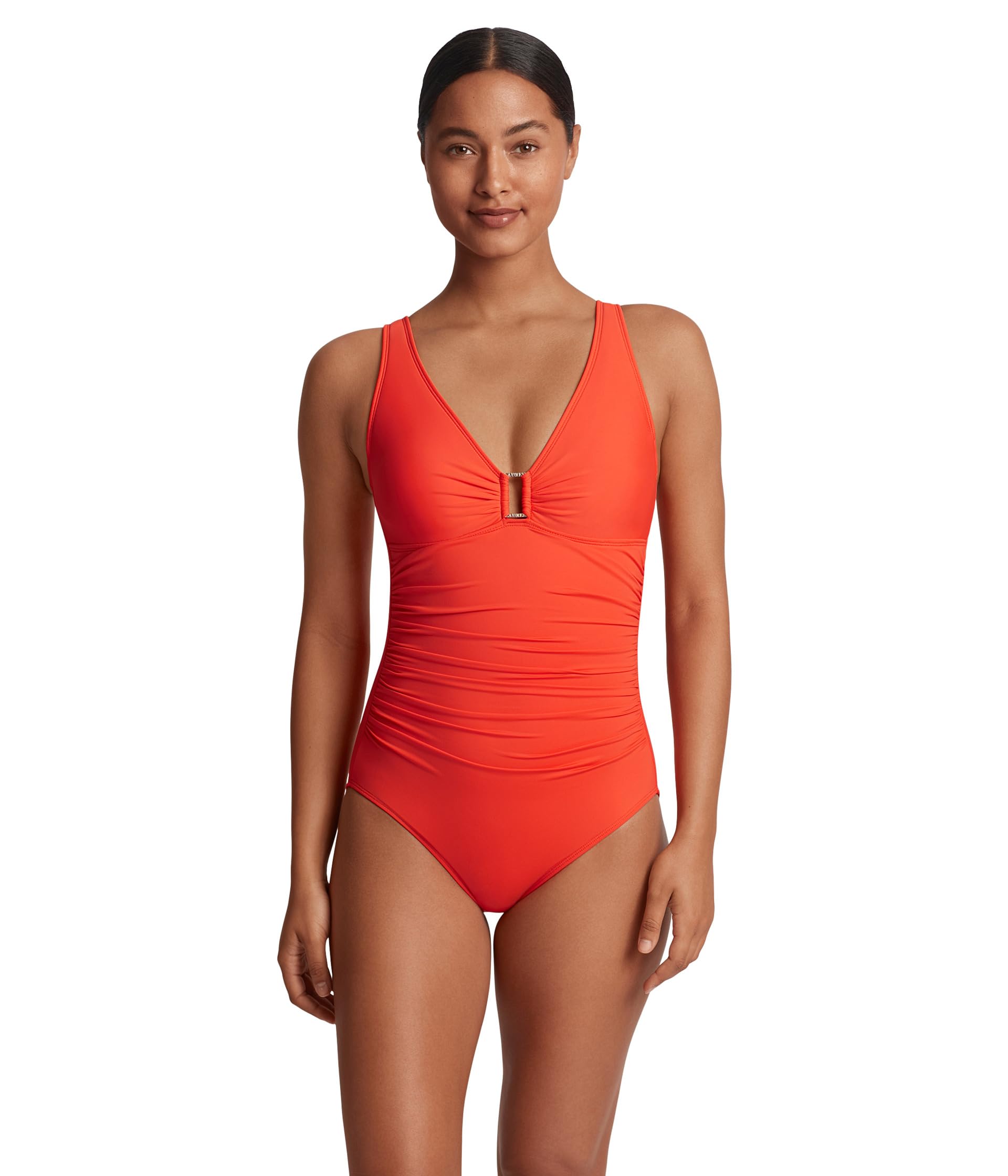 

Купальник Lauren Ralph Lauren Beach Club Solids Ring Front Underwire One-Piece, Persimmon