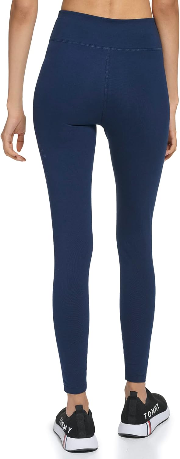 Женские леггинсы из джерси с нашивкой-логотипом Tommy Hilfiger, Navy — фото 3