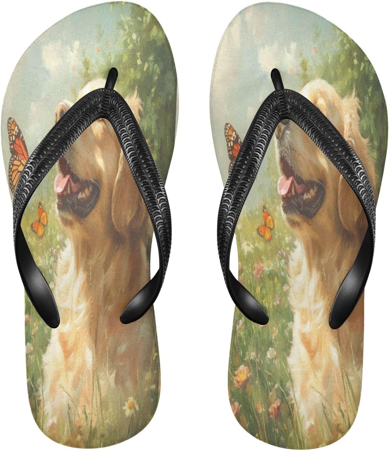 

Шлепанцы Retriever Butterfly бежевого цвета для пляжа и душа, резинескользящие летние тапочки для женщин и мужчин Sinestour