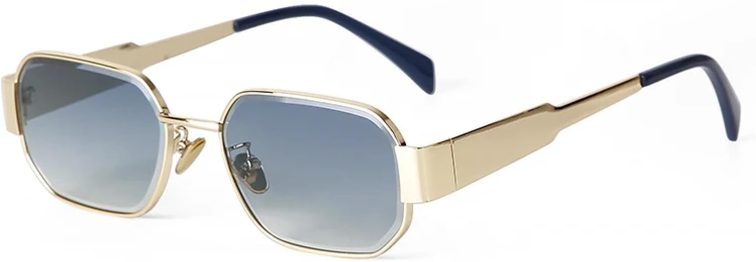 

Ретро золотистые металлические панк-солнцезащитные очки для женщин и мужчин, классические солнцезащитные очки с зелеными линзами, защита от УФ-излучения UV400 SZVVBKK, 6