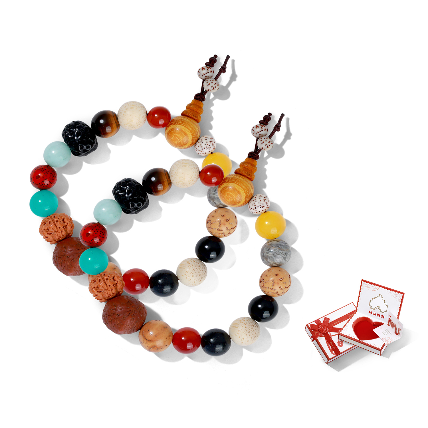

Звездолунные браслеты из семян бодхи Unisex AWD, Hand String A Pair + Love Letter Gift Box