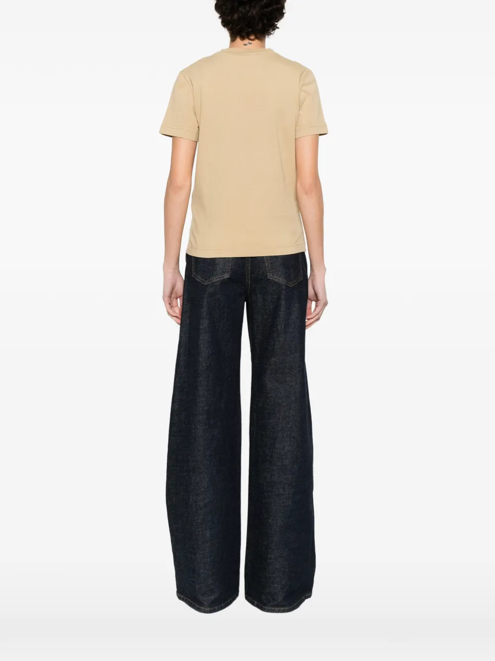 Футболка из грозгрейна Jacquemus, бежевый — фото 4