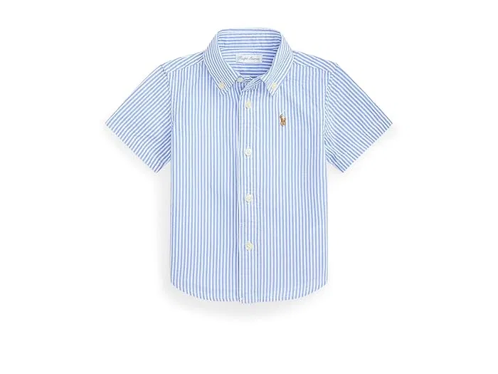 Рубашка из сирсакера в полоску Polo Ralph Lauren Kids, Blue/White