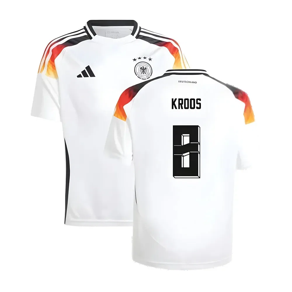 Футболка домашняя Германия 2024-25 Кроос 8 Germany, белый