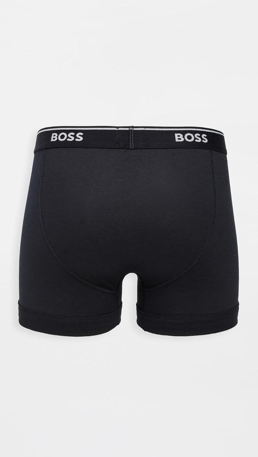 BOSS Мужские классические боксеры из хлопка, 3 шт, Black — фото 4