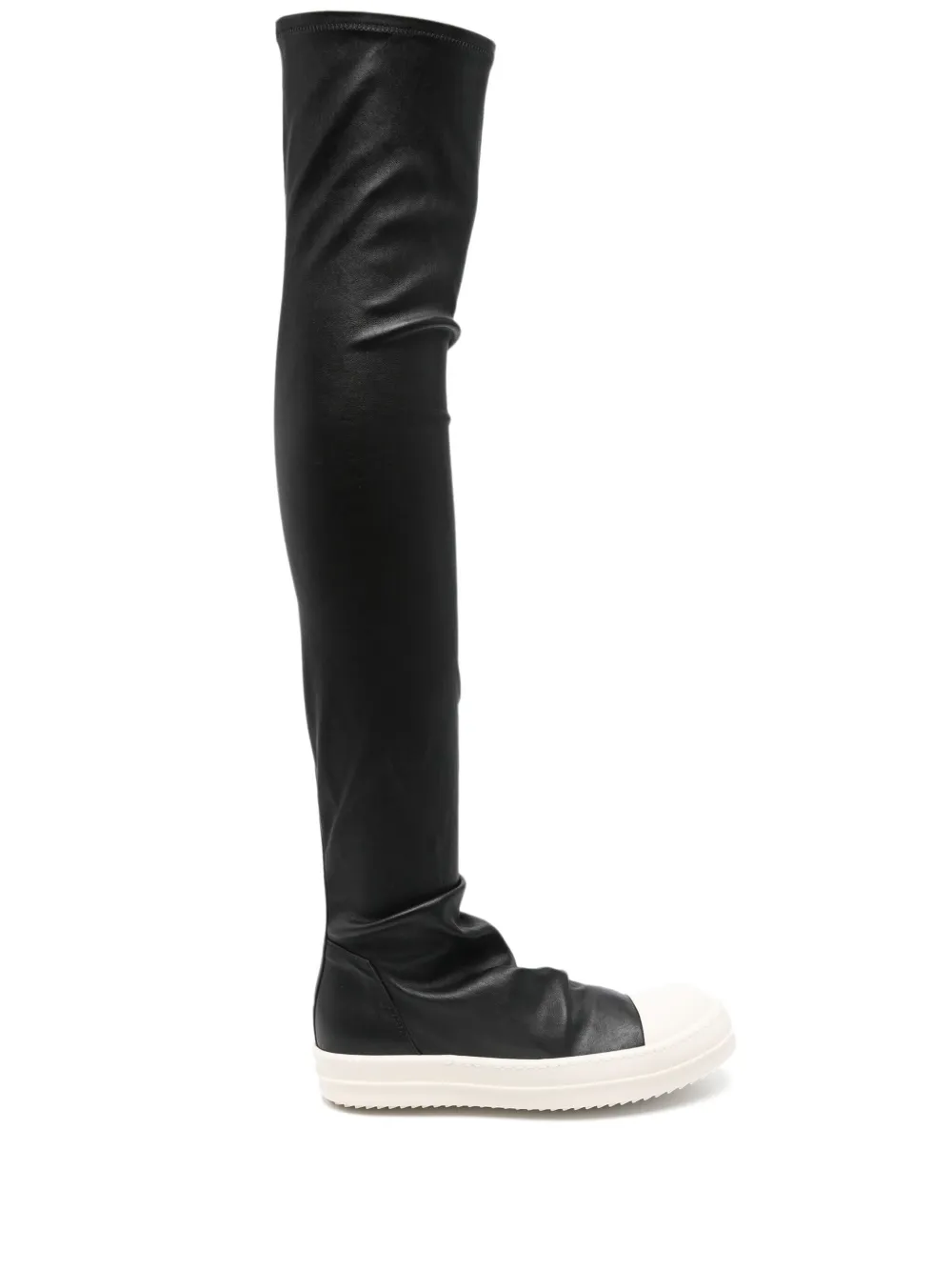 Кожаные кеды выше колена Rick Owens, черный